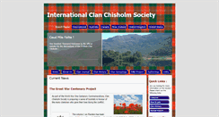 Desktop Screenshot of clanchisholmsociety.org