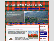 Tablet Screenshot of clanchisholmsociety.org